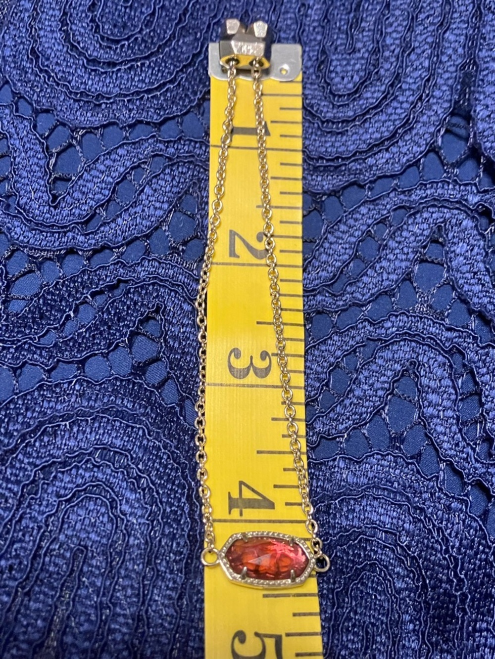Kendra Scott Gold Bracelet with Red Stone - Picture 5 of 5